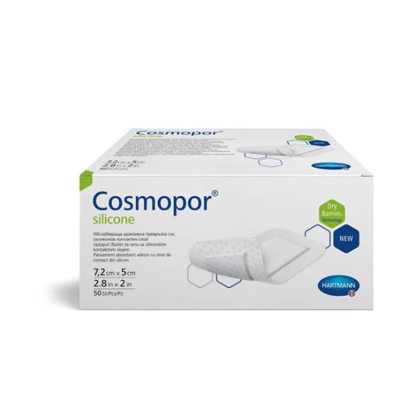 Повязка впитывающая Cosmopor silicone с контактным слоем из силикона 50 шт.