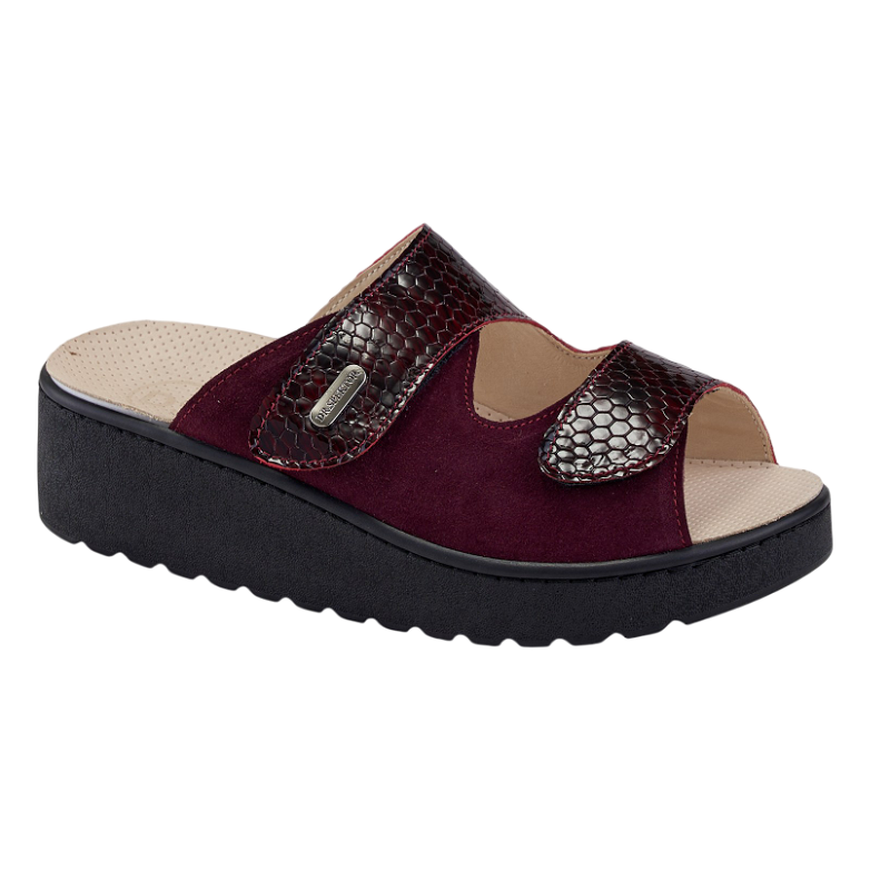 Сабо Dr. Spektor женские 2401-43D-5 бордовый/рептилия.