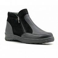 Полусапоги ортопедические Ортомода с мехом женские 82414-X-C-201 ЛС черные.