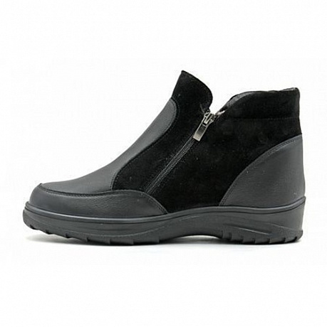 Полусапоги ортопедические Ортомода с мехом женские 82414-X-C-201 ЛС черные. Изображение 2 из 4